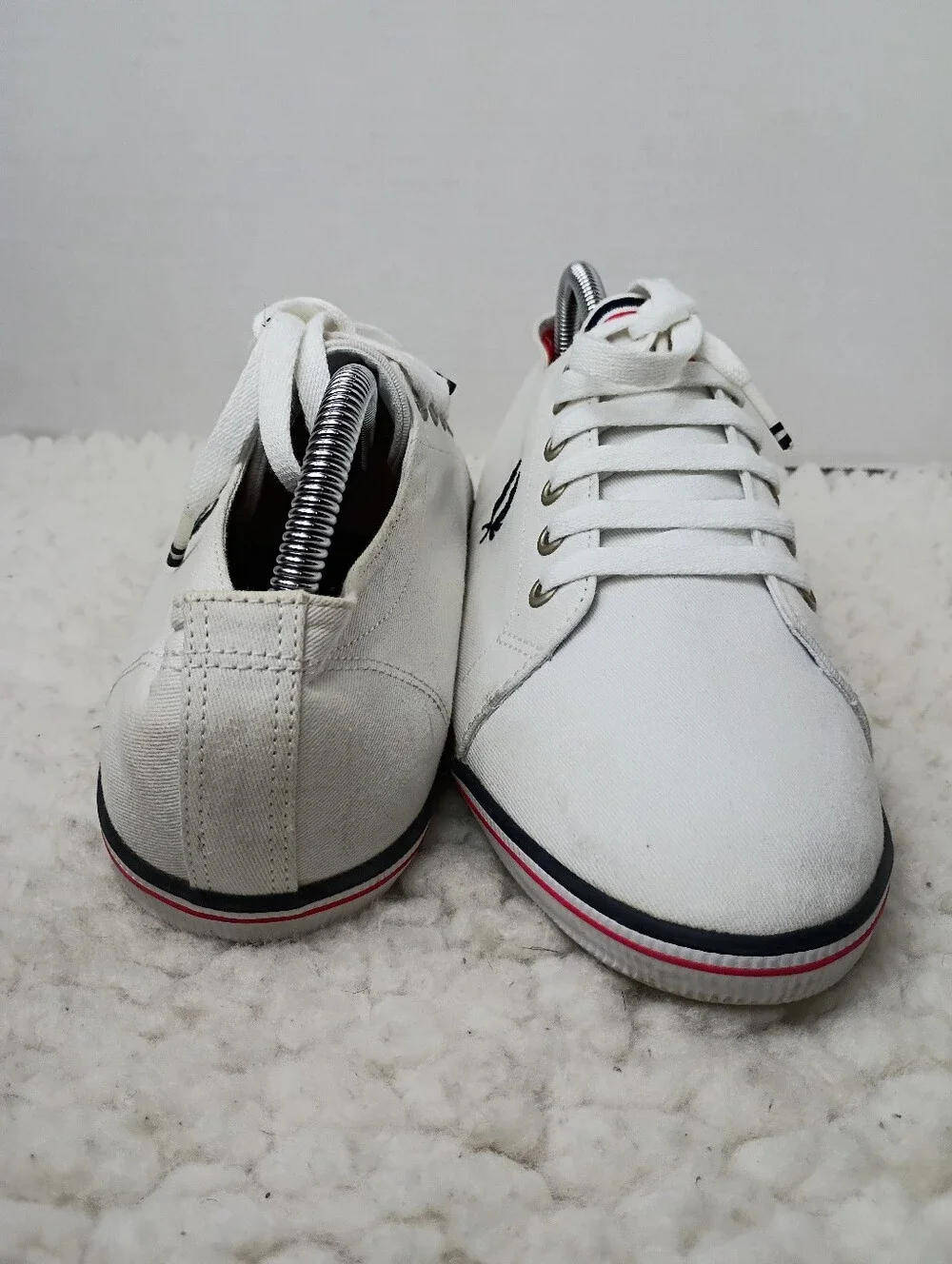 Fred Perry Kingston Twill White Canvas Sneakers Shoes Men's US 9 EU 42 B6259S